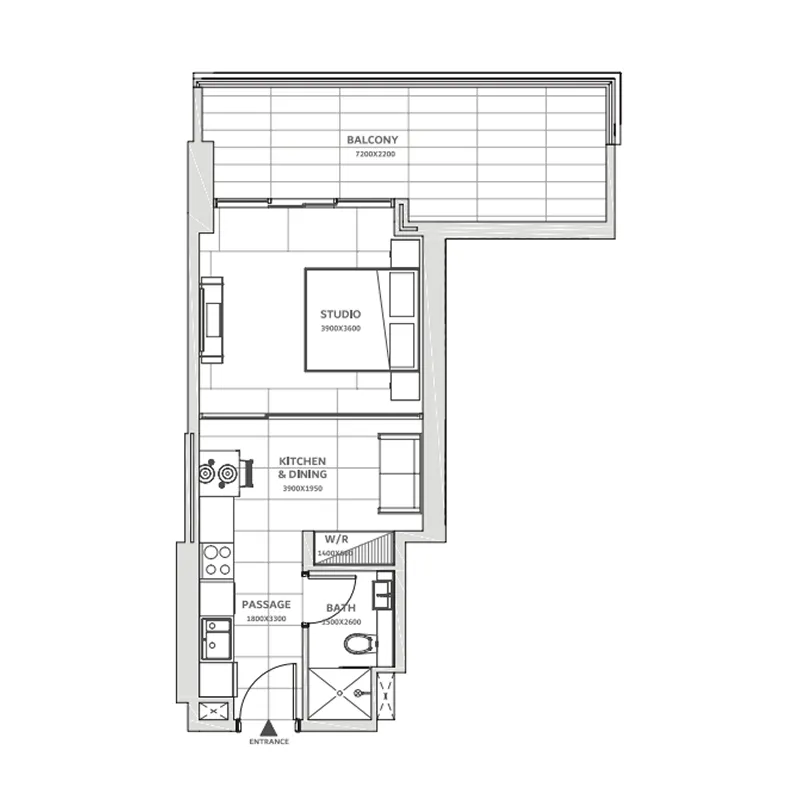 0 bedroom Apartments floor plan at Solanki One
