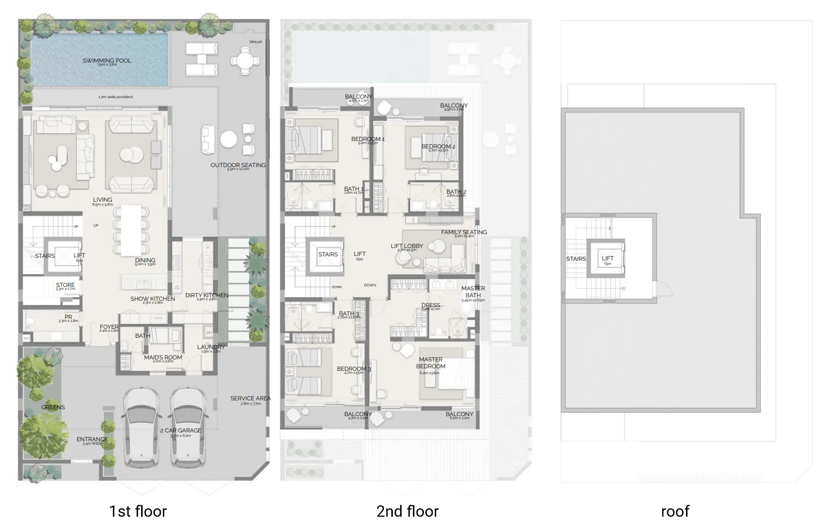 4 bedroom Townhouse floor plan at Pinewood Estate Homes