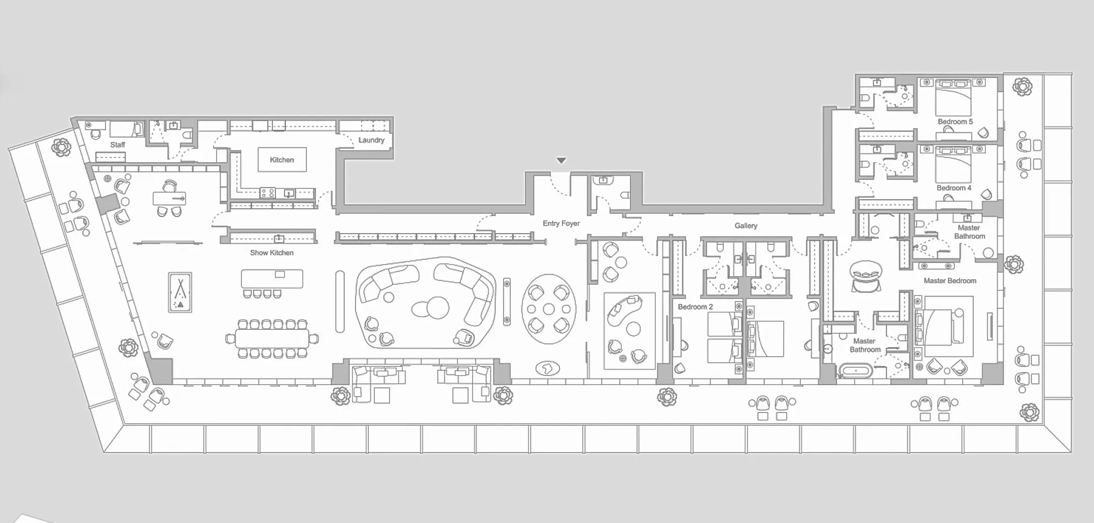 5 bedroom Apartments floor plan at Four Seasons Private Residences DIFC