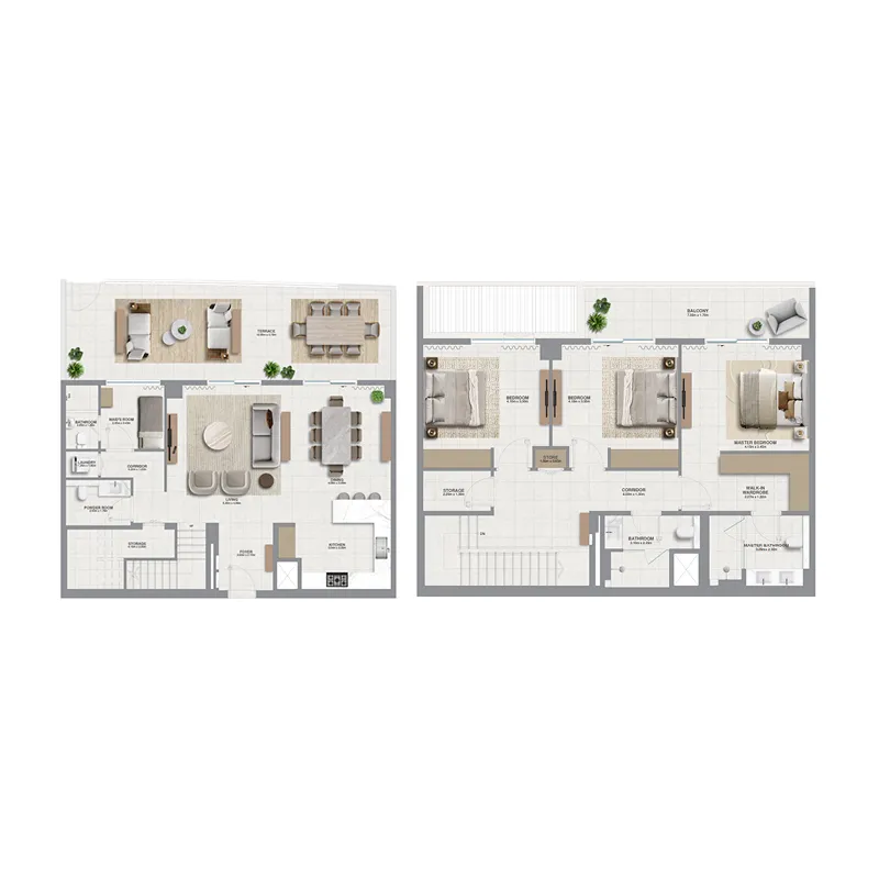 3 bedroom Townhouse floor plan at Golf Meadow