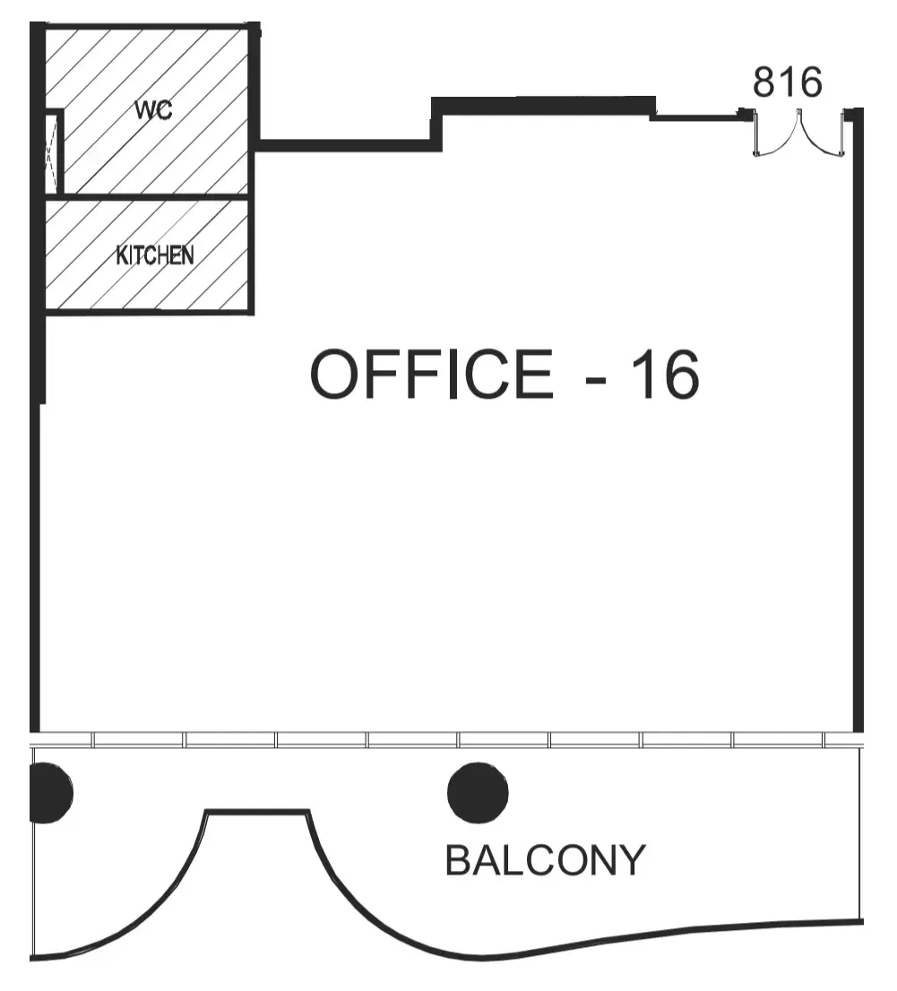  bedroom Office floor plan at The WOW Tower