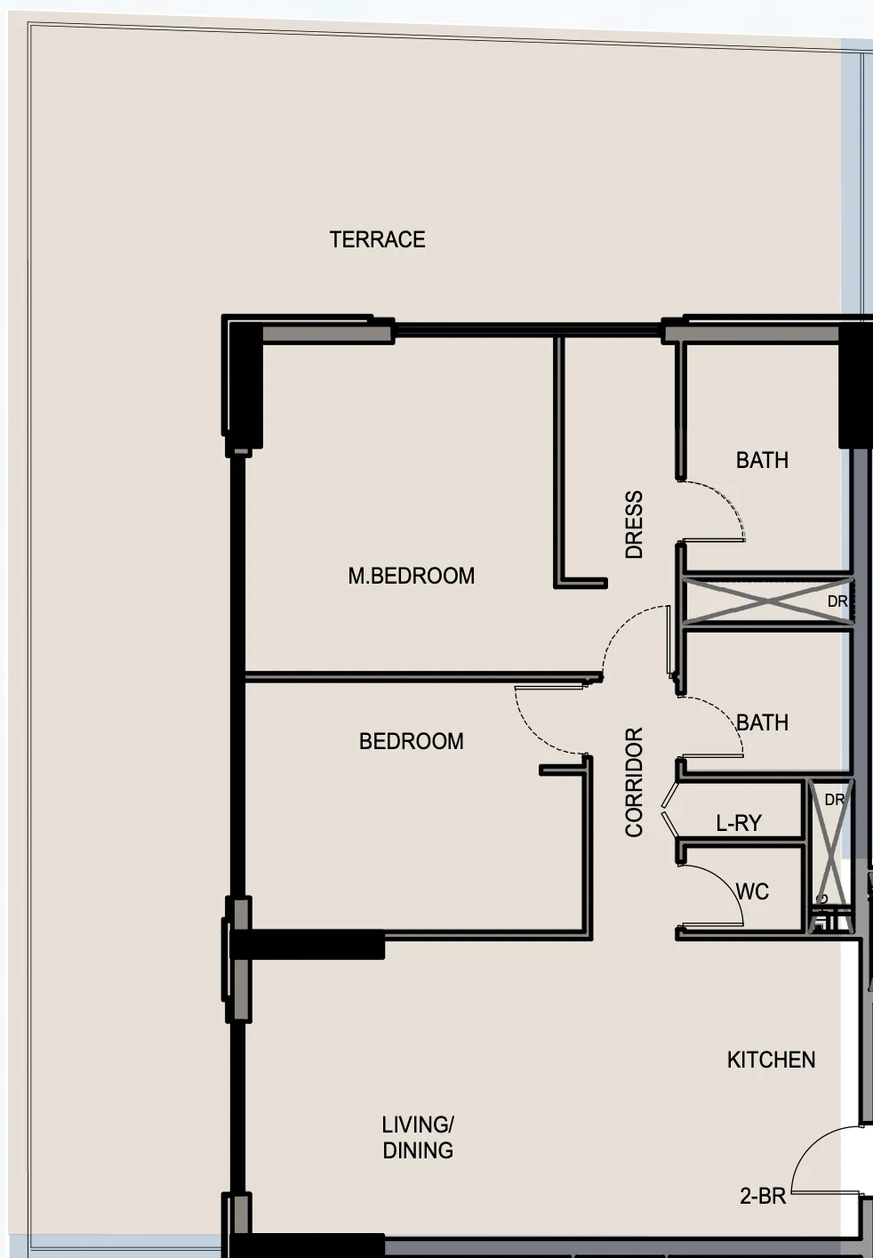 2 bedroom Apartments floor plan at Edgewater Residences 1, 2 and 3
