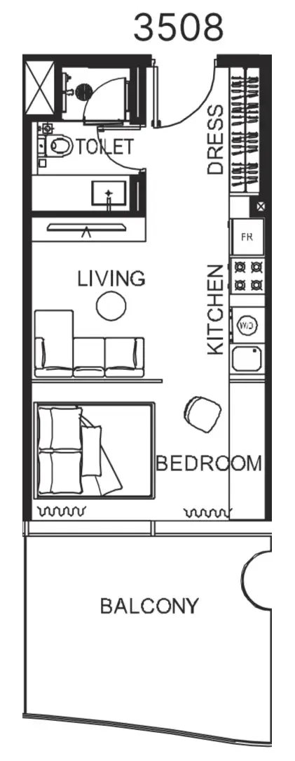 0 bedroom Apartments floor plan at The WOW Tower