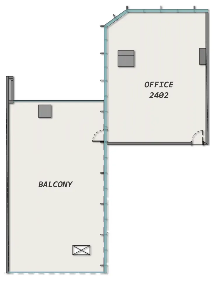  bedroom Office floor plan at Samana Barari Avenue