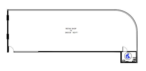  bedroom Retail floor plan at Binghatti Flare