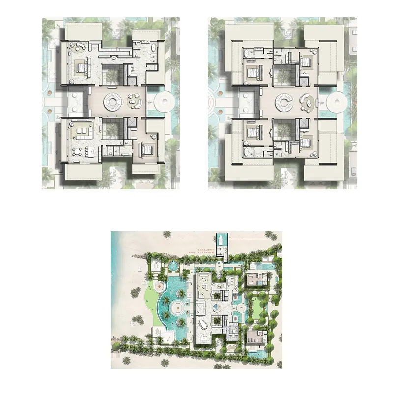 7 bedroom Villa floor plan at Amali Island