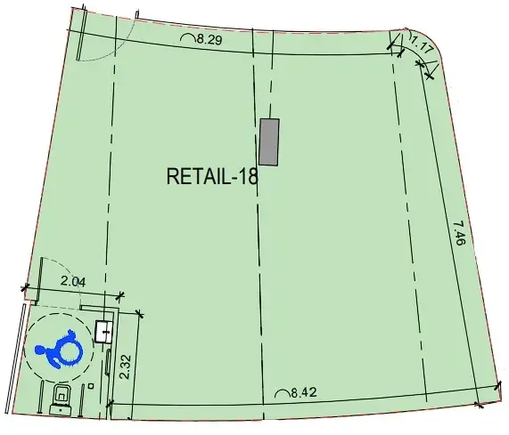 bedroom Retail floor plan at Binghatti Skyflame