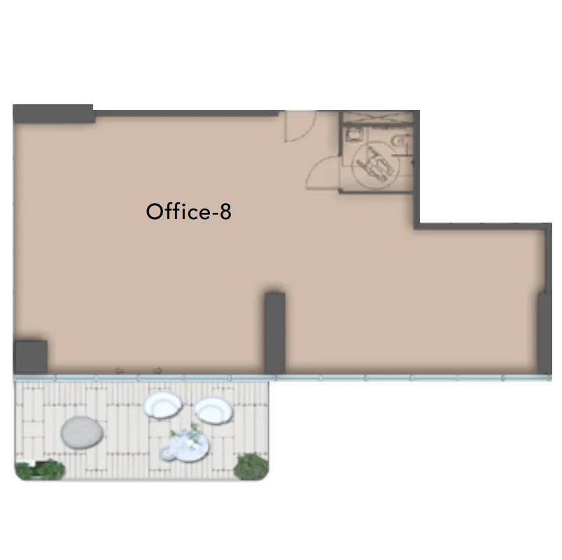  bedroom Office floor plan at The Symphony by Imtiaz