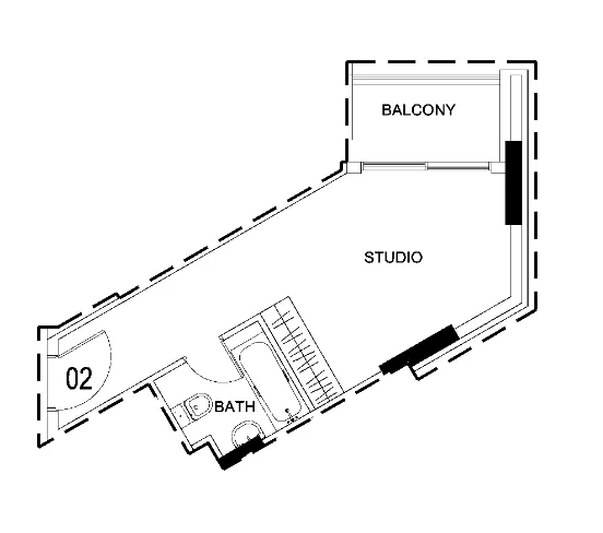 0 bedroom Apartments floor plan at Damac Hills 2 - Hotel Edge by Rotana