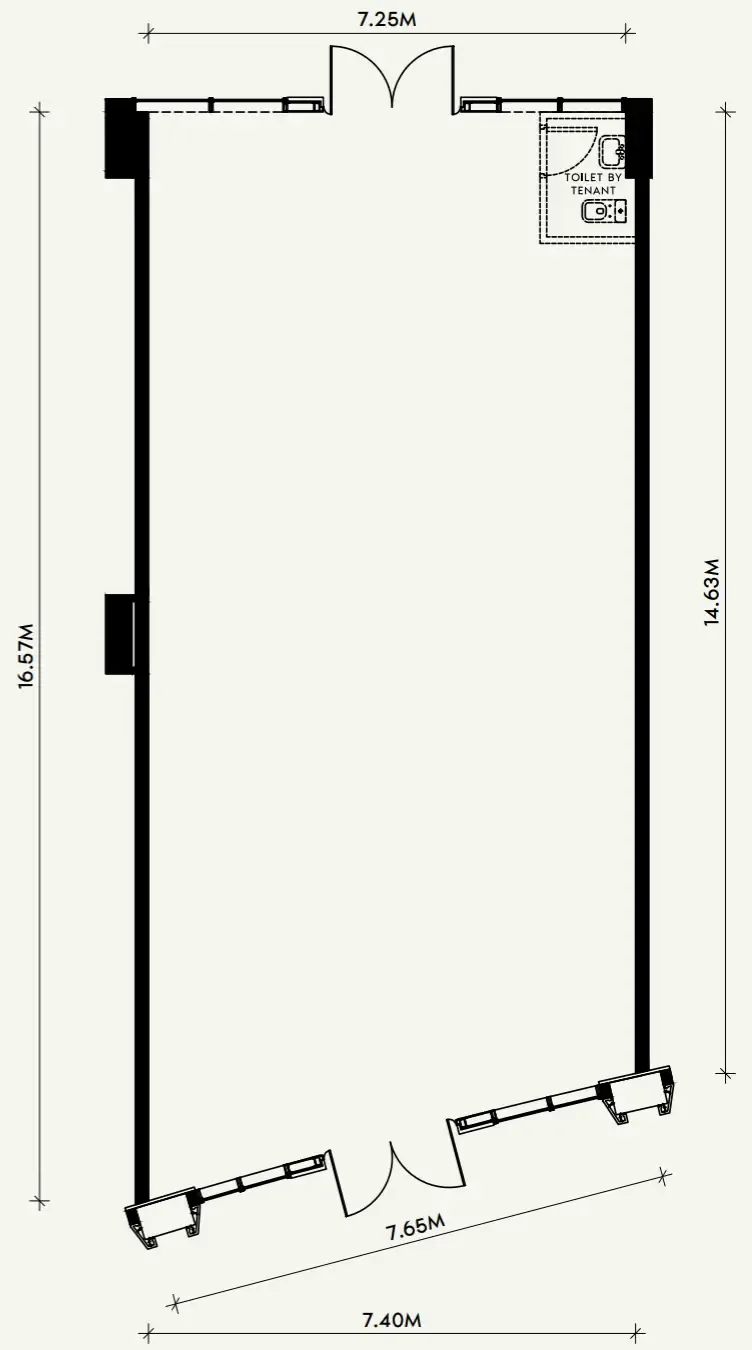  bedroom Retail floor plan at Riviera Rêve