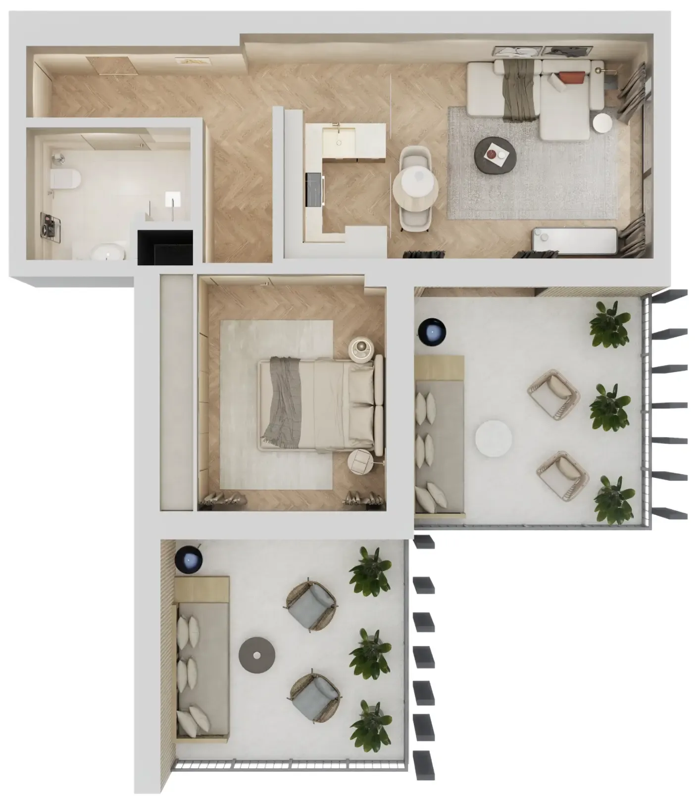 1 bedroom Apartments floor plan at Arisha Terraces