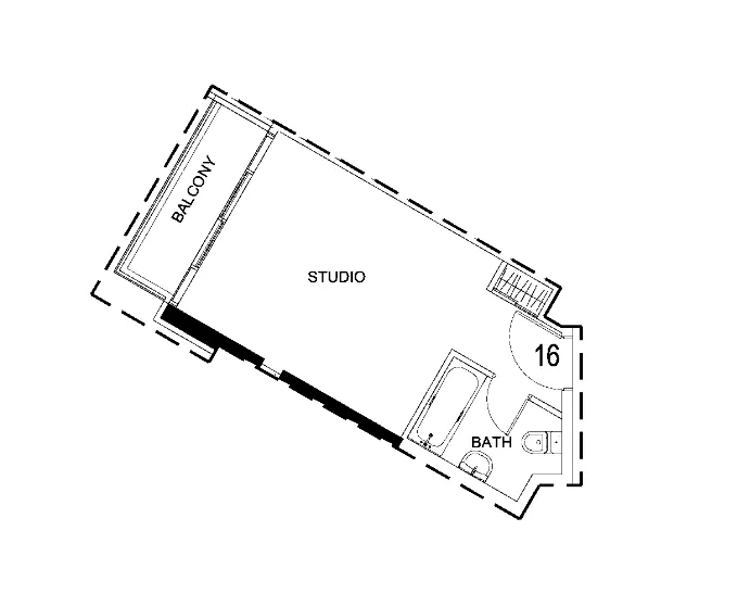 0 bedroom Apartments floor plan at Damac Hills 2 - Hotel Edge by Rotana