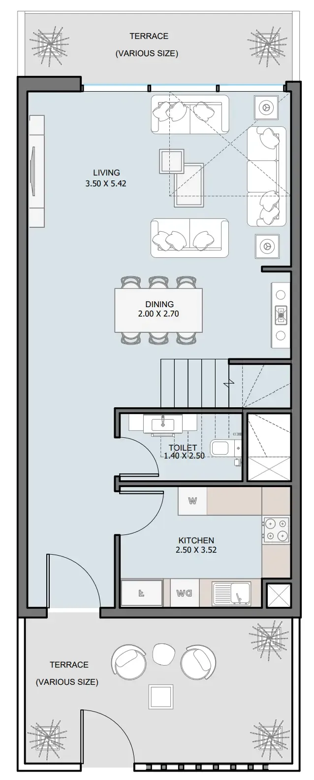 4 bedroom Apartments floor plan at The District