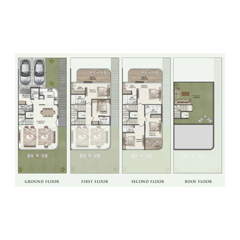 5.5 bedroom Villa floor plan at Greenz