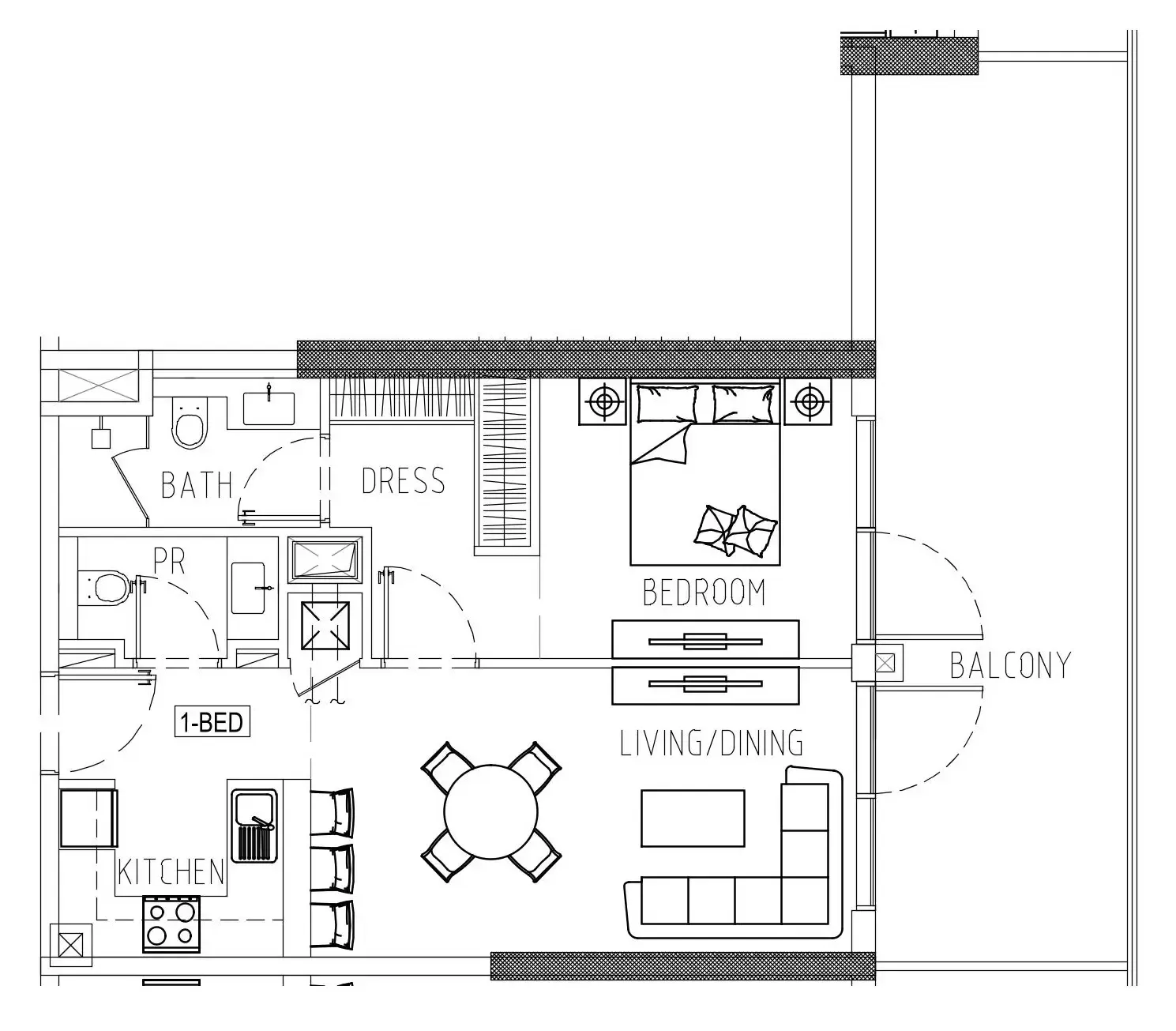 1 bedroom Apartments floor plan at Damac Riverside Views