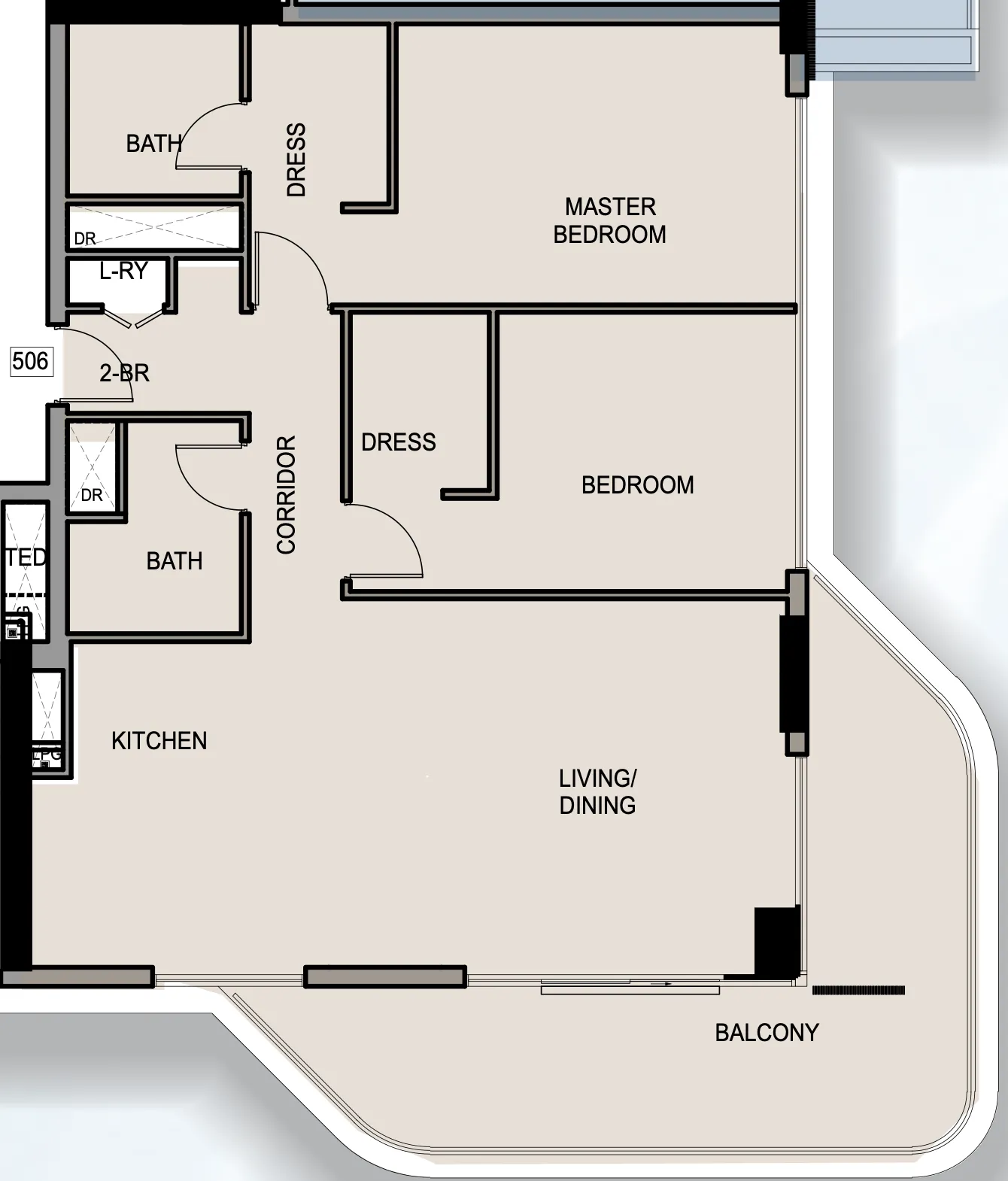 2 bedroom Apartments floor plan at Edgewater Residences 1, 2 and 3