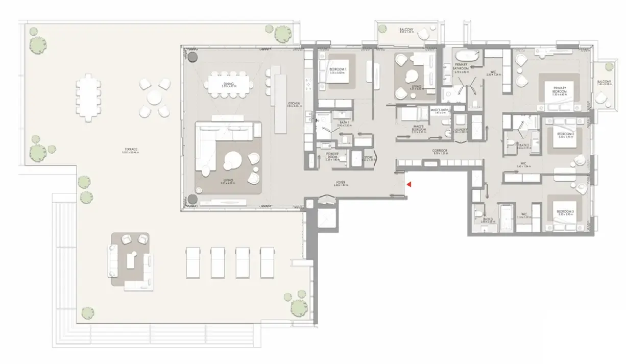 4 bedroom Apartments floor plan at City Walk Crestlane