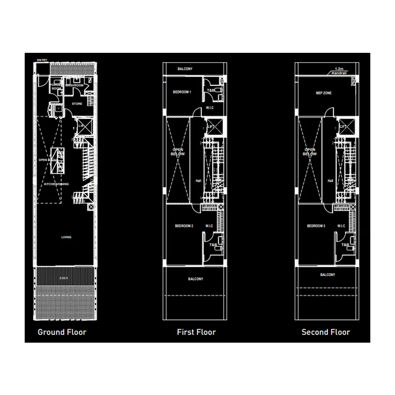 3 bedroom Townhouse floor plan at Brabus Island Chapter Two - The Villas