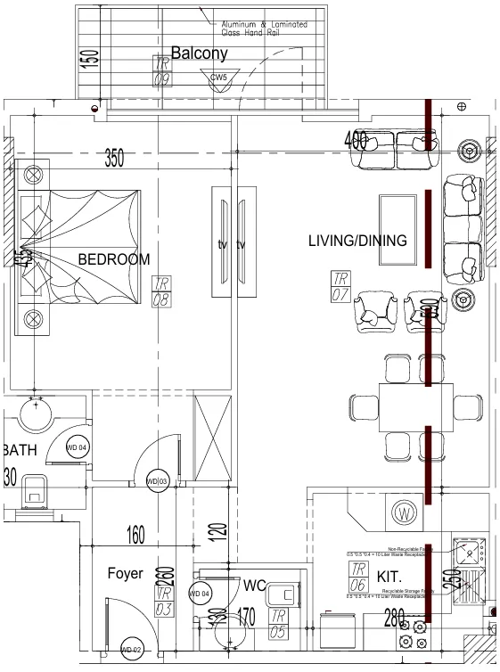 1 bedroom Apartments floor plan at Paradise View II