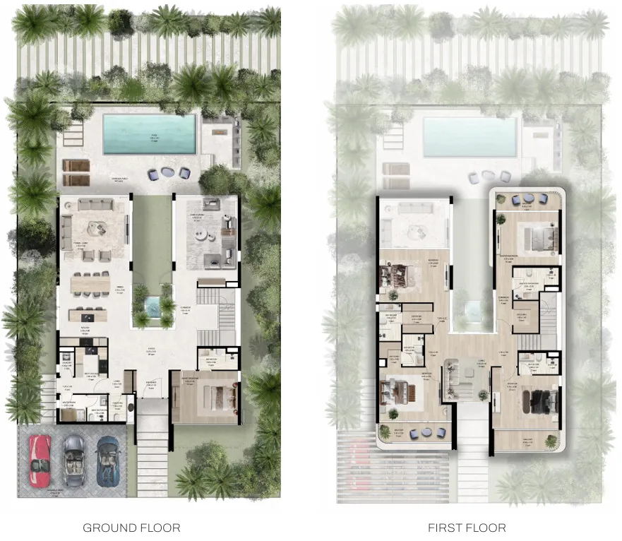 5 bedroom Villa floor plan at Manchester City Yas Residences by Ohana