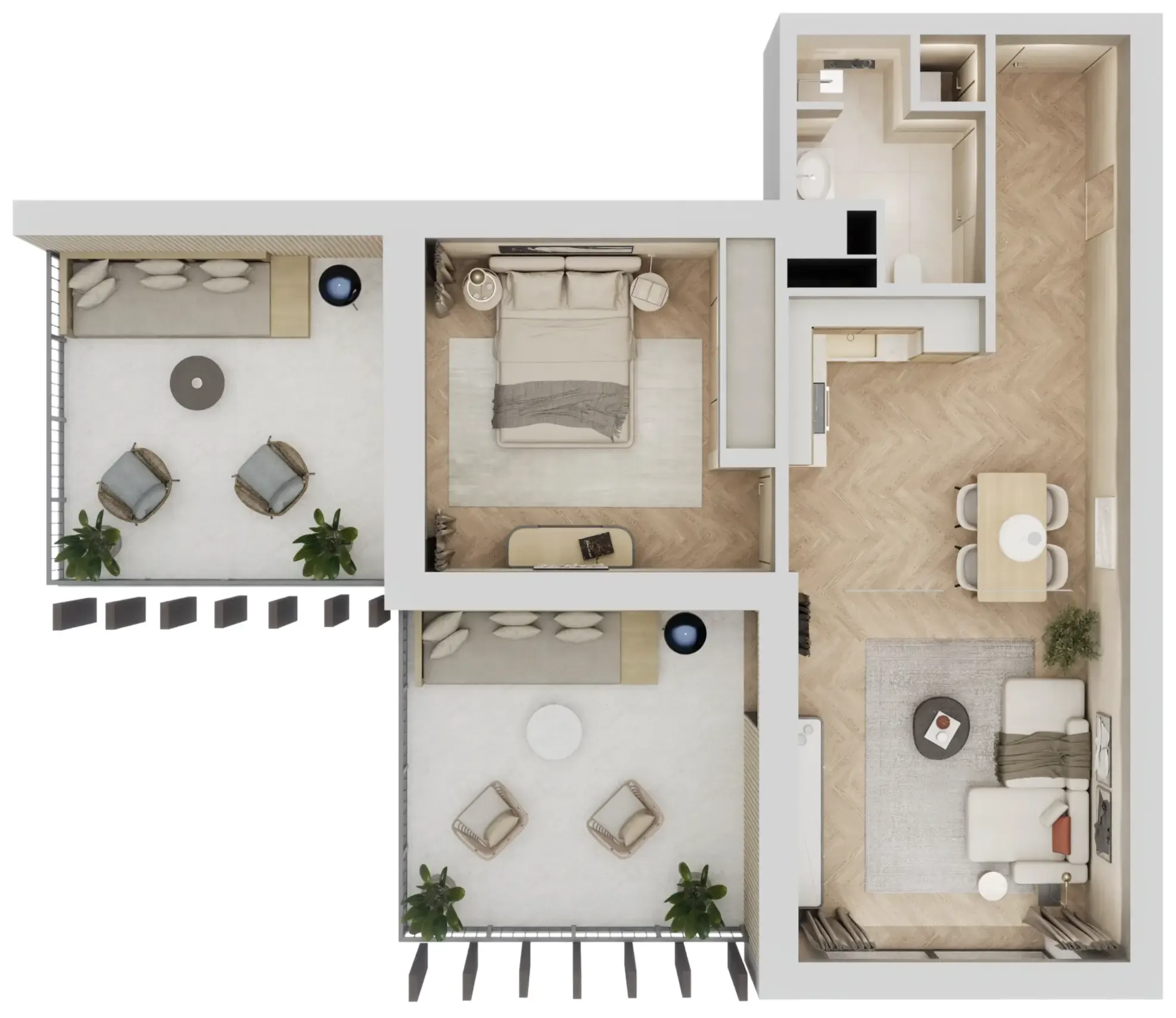 1 bedroom Apartments floor plan at Arisha Terraces