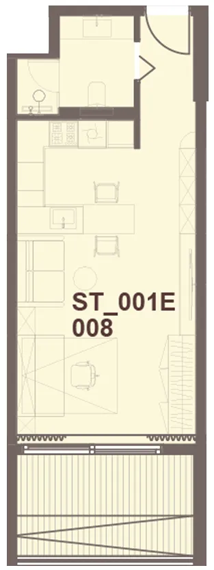 0 bedroom Apartments floor plan at J-Haus Residence