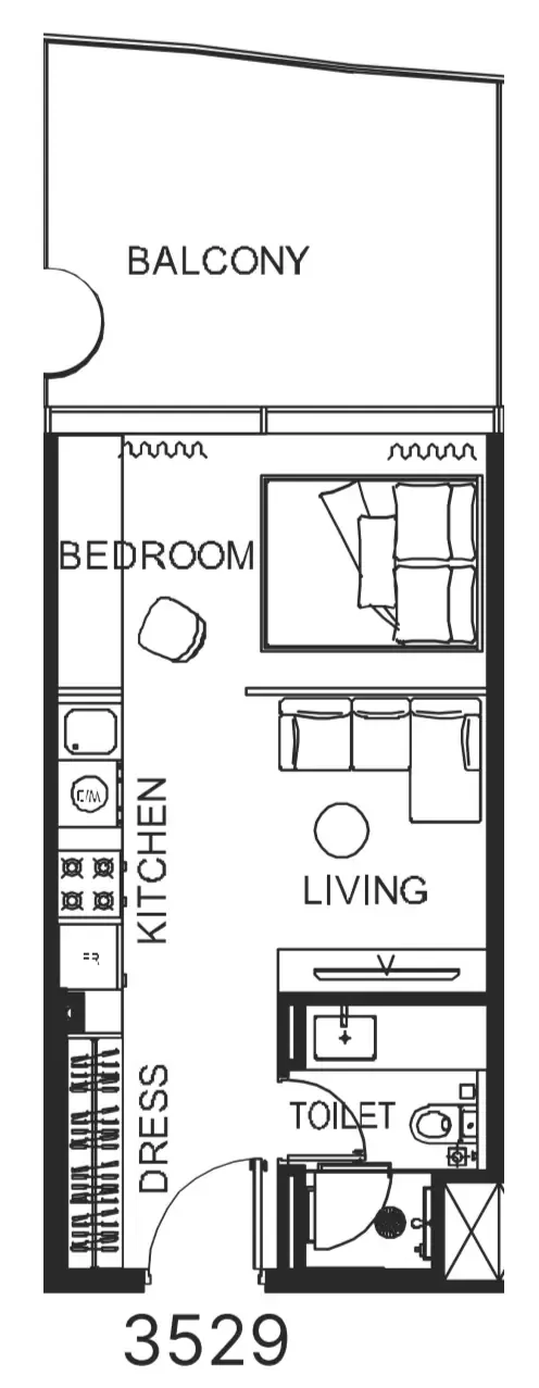 0 bedroom Apartments floor plan at The WOW Tower