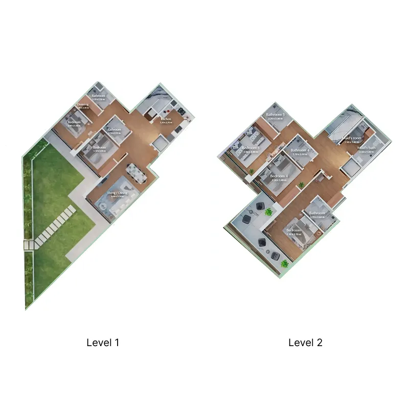 5 bedroom Duplex floor plan at Bab Al Qasr Canal View Residence 22