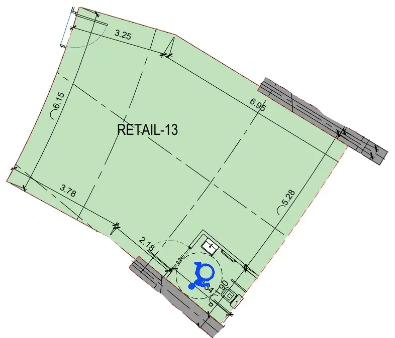  bedroom Retail floor plan at Binghatti Skyflame