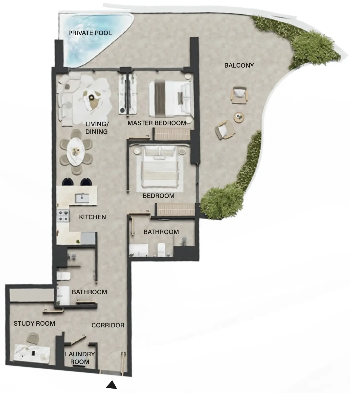2 bedroom Apartments floor plan at Weybridge Gardens 4
