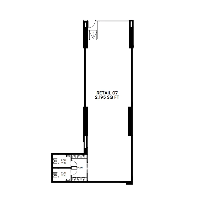  bedroom Retail floor plan at Binghatti Starfall
