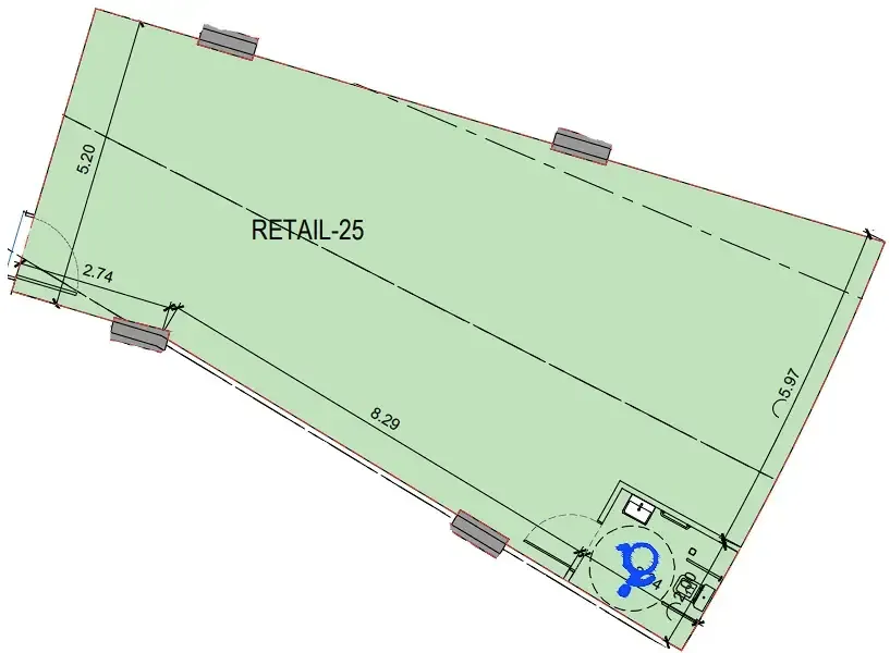  bedroom Retail floor plan at Binghatti Skyflame
