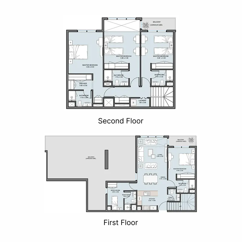 4 bedroom Penthouse floor plan at The District