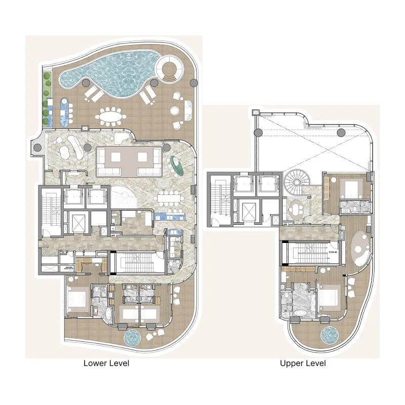 5 bedroom Penthouse floor plan at One Canal Residences