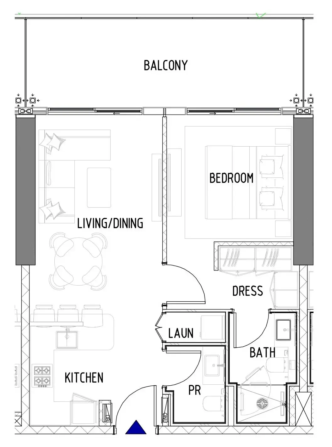 1 bedroom Apartments floor plan at Chelsea Residences