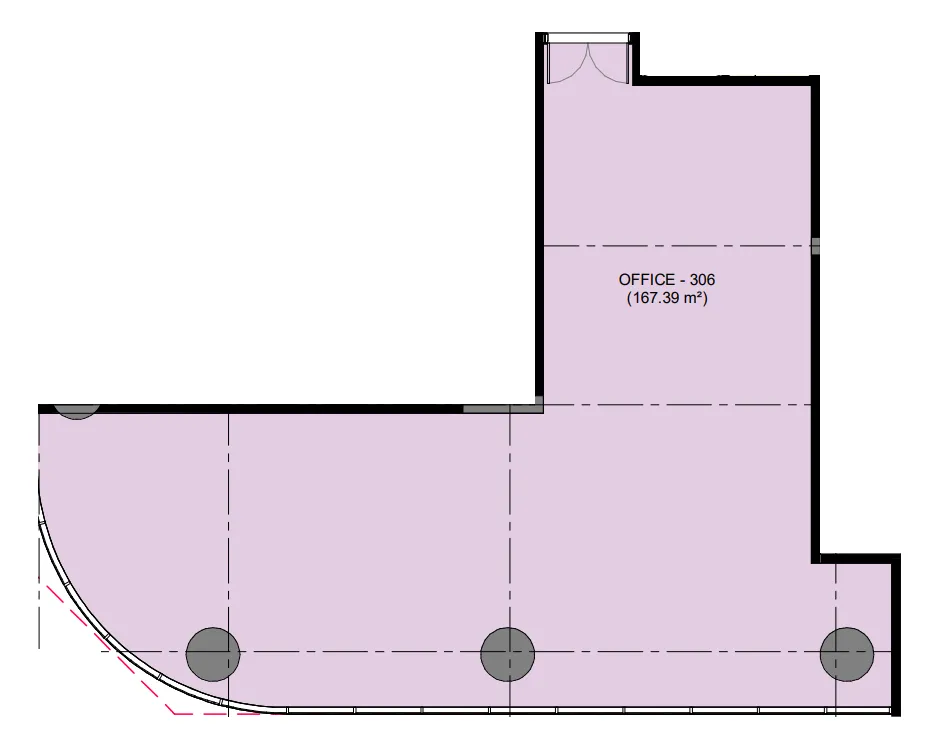  bedroom Office floor plan at Azizi Emerald