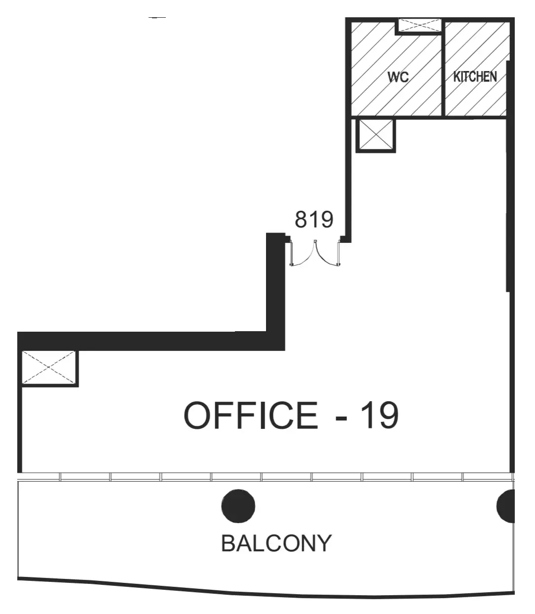 bedroom Office floor plan at The WOW Tower