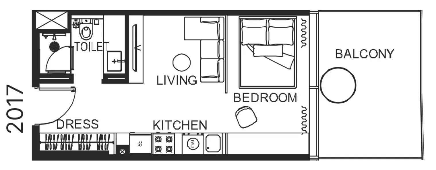 0 bedroom Apartments floor plan at The WOW Tower