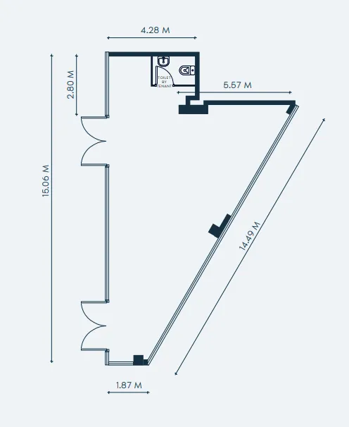  bedroom Retail floor plan at Creek Views 3