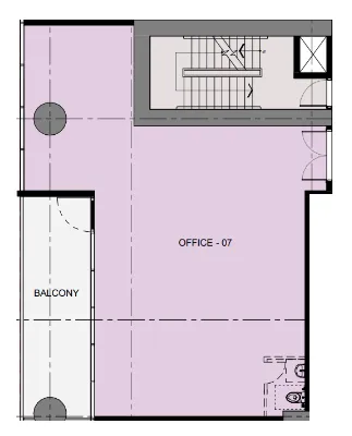  bedroom Office floor plan at Azizi Emerald