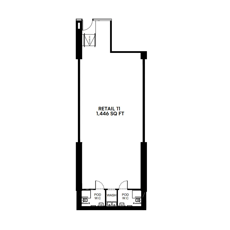  bedroom Retail floor plan at Binghatti Starfall