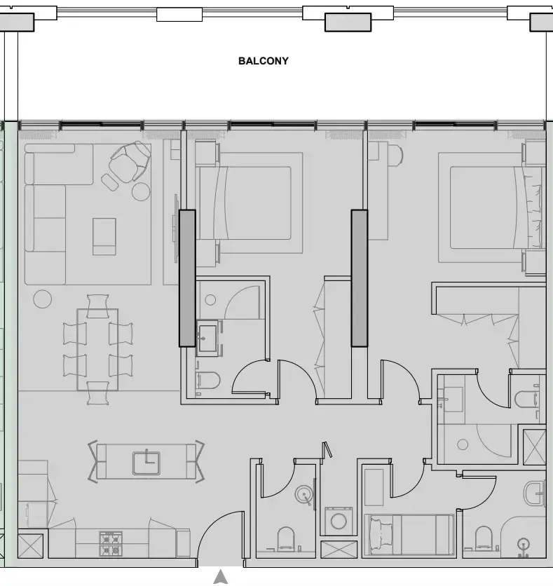 2 bedroom Apartments floor plan at Wynwood Horizon