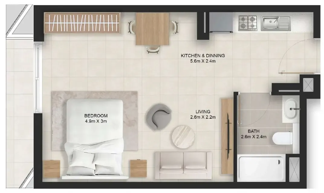 0 bedroom Apartments floor plan at Stellar Axis