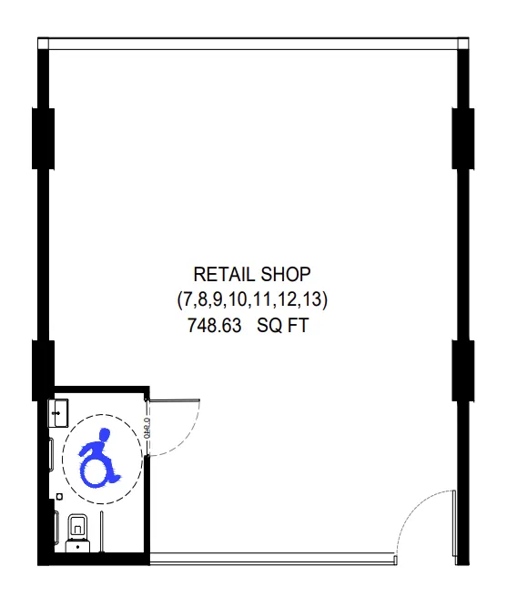  bedroom Retail floor plan at Binghatti Flare