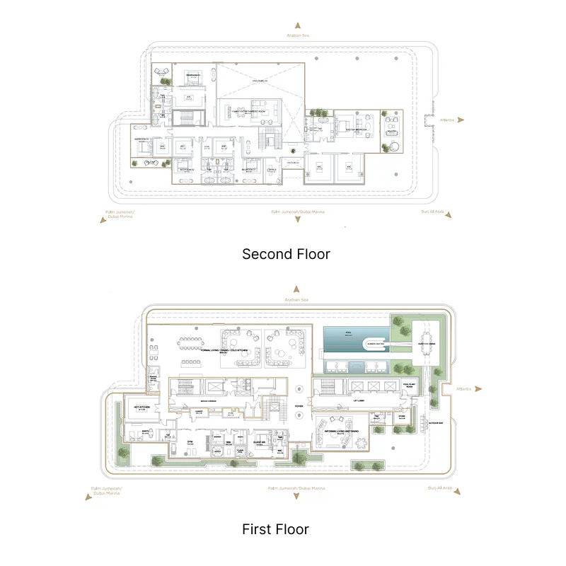 6 bedroom Penthouse floor plan at Serenia Living