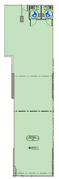  bedroom Retail floor plan at Binghatti Cullinan