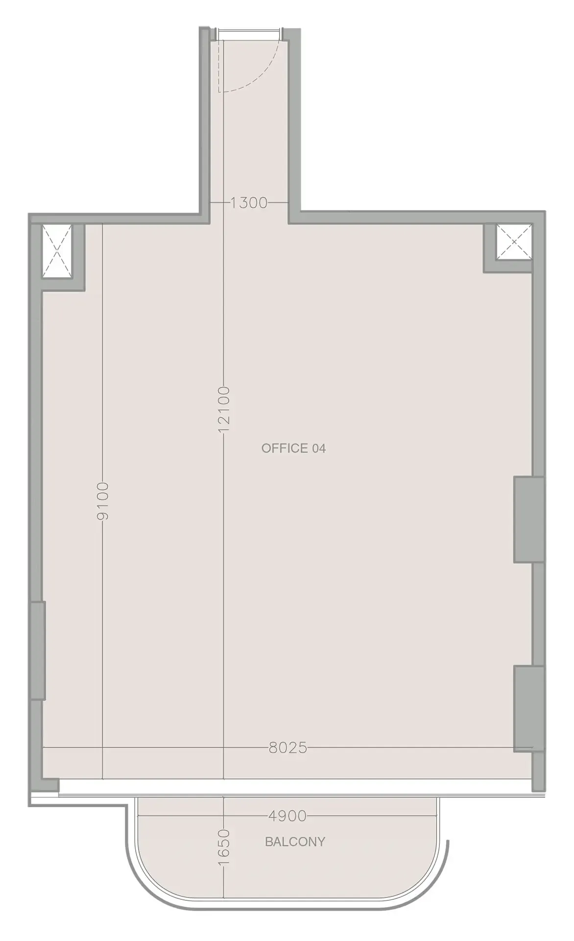  bedroom Office floor plan at ELAR1S Axis
