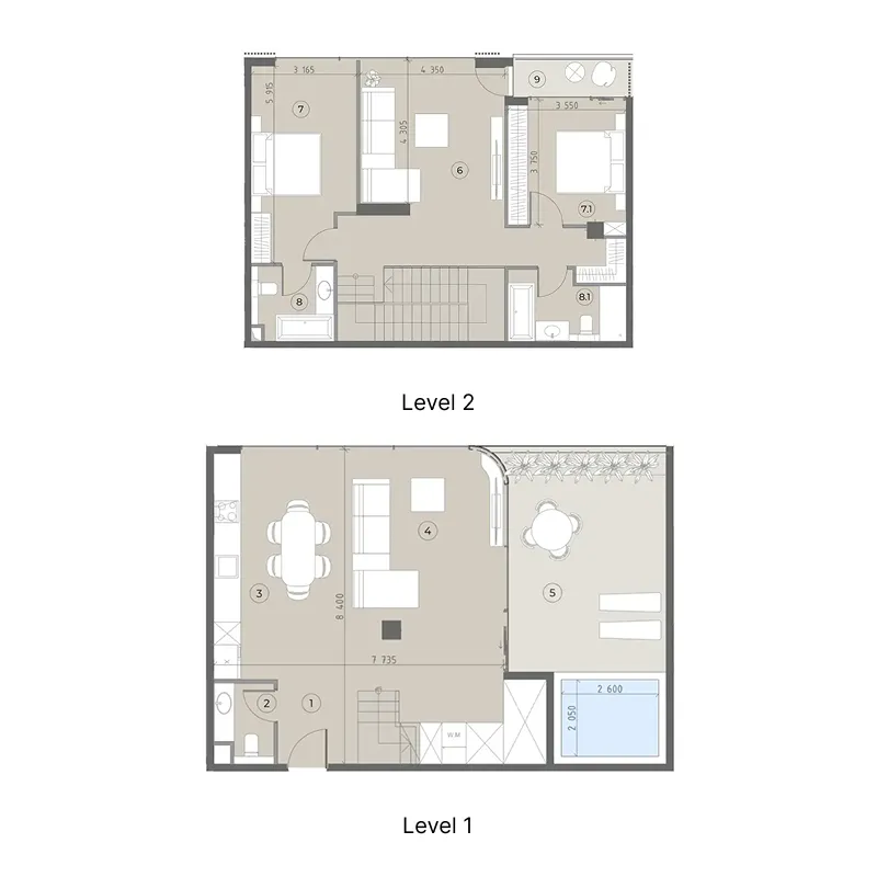 3.5 bedroom Villa floor plan at House of WELL