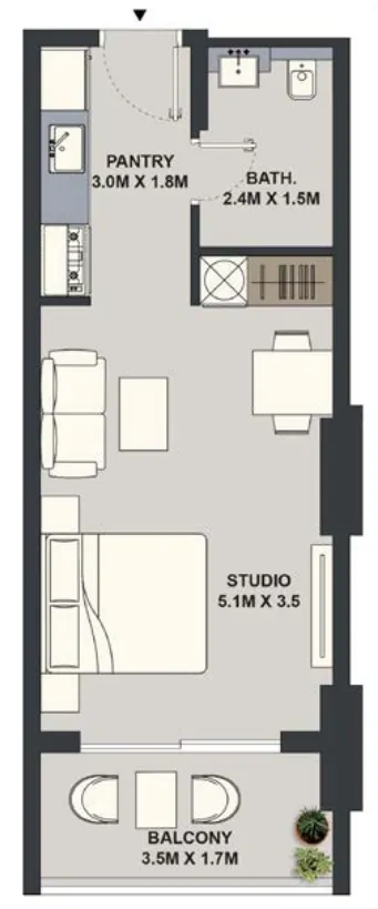 0 bedroom Apartments floor plan at Maison Elysee