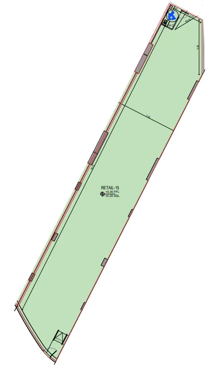  bedroom Retail floor plan at Binghatti Flare